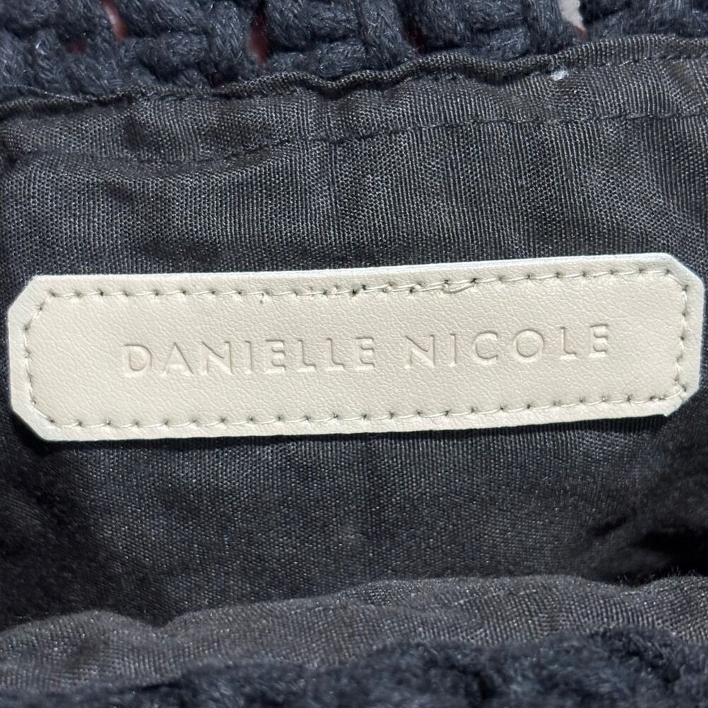 Danielle Nicole Black Macrame Crossbody Bag Fring… - image 6